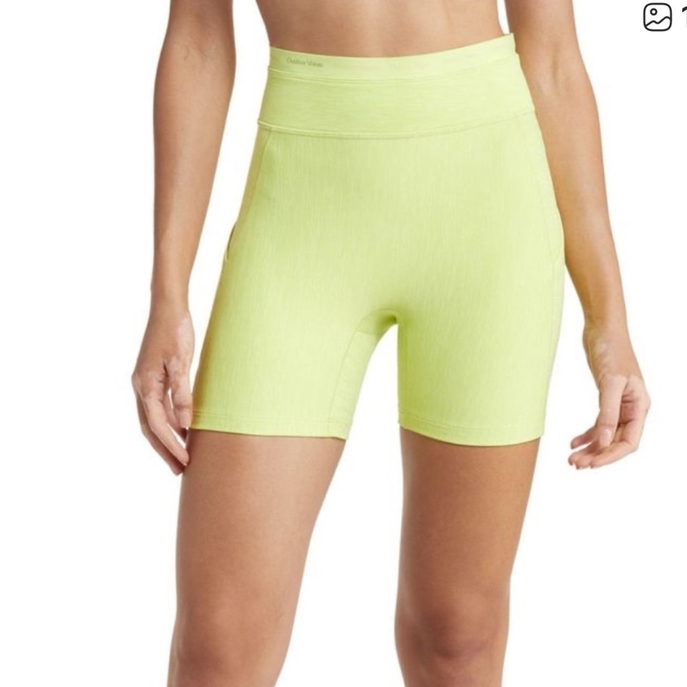 Outdoor Voices Thrive 5" Bike Shorts Neon Yellow Green XXS - Picture 2 of 11